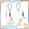 Cat Shape Alloy Enamel Pendant Decorations HJEW-AB00718-2