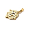 Brass Micro Pave Cubic Zirconia Pendants KK-H089-33G-02-2