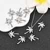 SHEGRACE Brass Micro Pave Clear Cubic Zirconia Pendants X-XGRQ2C103-409P-5