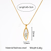Flower Printed 304 Stainless Steel Geometric Pendant Necklaces for Women WG37CA3-02-2
