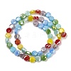 Electroplate Opaque Glass Beads Strands EGLA-G039-05A-02-2