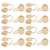16Pcs Brass Spiral Pad Ear Cuff Findings EJEW-HS0001-24G-1