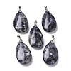 Natural Larvikite Pendants G-D084-01P-B06-1