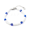 Round Glass Beaded Bracelet BJEW-JB06484-1