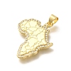 Rack Plating Brass with Cubic Zirconia Pendants KK-Z086-37G-2