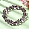 Natural Amethyst Round Beads Stretch Bracelets for Women BJEW-L712-B04-12mm-2