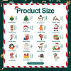 Yilisi 18Pcs 18 Style Christmas Bell & Tree & Sock & Snowman & Candy Cane Enamel Pin JEWB-YS0001-10-4