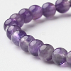 Natural Amethyst Round Bead Stretch Bracelets X-BJEW-L594-B08-2