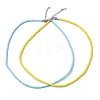 2Pcs 2 Colors Glass Seed Beaded Necklaces Set NJEW-FZ00029-1