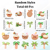 60Pcs Opaque Resin Cabochons CRES-SC0003-36-2