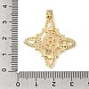 Brass Micro Pave Clear Cubic Zirconia Pendants KK-E799-06B-G-3