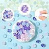 20Pcs Transparent Spray Painted Glass Beads GLAA-FS0002-40A-3