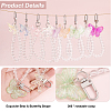 8Pcs 8 Style Acrylic Hanging Beaded Keychain Wrist Bracelet Pendant Decoration HJEW-OC0001-30-4