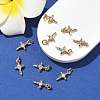 SHEGRACE Brass Micro Pave Clear Cubic Zirconia Pendants XGRQ2O697-453G-4