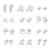 2 Pairs Alloy Stud Earrings for Women EJEW-FS0001-27E-2