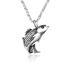 Stainless Steel Fish Urn Ashes Pendants BOTT-PW0002-047AS-1