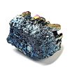 Electroplated Natural Druzy Quartz Crystal Cluster Ornaments RABO-PW0001-179B-2