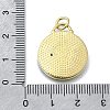 Brass Micro Pave Cubic Zirconia Pendants X-KK-V010-06G-01-3