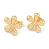 201 Stainless Steel Flower Stud Earrings EJEW-I309-08G-1