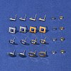 16Pcs 8 Styles 304 Stainless Steel Stud Earring Findings STAS-FS0001-84-7