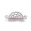 Brass Micro Pave Cubic Zirconia Links ZIRC-A009-29P-2