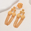 Vintage Alloy Round Tassel Earrings & Ring Sets for Women's Party Wedding LS-KC7338-1