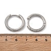 Brass Micro Pave Cubic Zirconia Huggie Hoop Earrings LS-EJEW-K083-36P-B-4