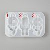 DIY Spaceman Silicone Pendant Molds X-DIY-P006-27-3
