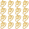 16Pcs Christmas Theme Alloy Napkin Rings AJEW-GF0013-16G-1