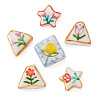 6Pcs 6 Styles Printed Handmade Porcelain Beads PORC-TA0001-49-2