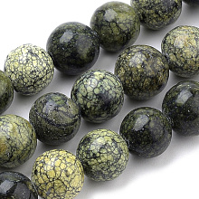 Natural Serpentine/Green Lace Stone Beads Strands X-G-S259-15-8mm