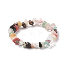 Mixed Gemstone Chips Stretch Bracelet for Kids BJEW-JB08431-02