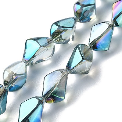 Electroplate Transparent Glass Beads Strands EGLA-E060-01A-FR05-1