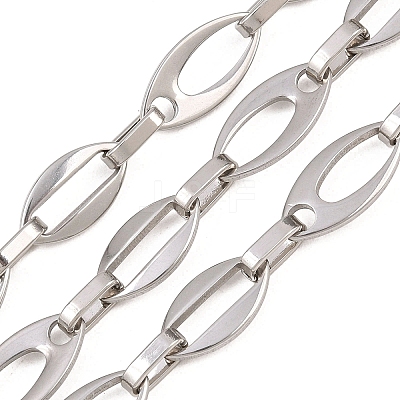 201 Stainless Steel Oval Link Chains CHS-F024-05P-1
