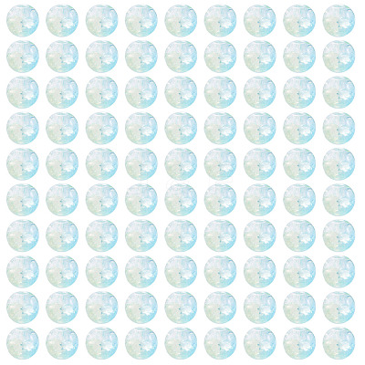 100Pcs Crackle Transparent Glass UV Reactive Beads GLAA-TA0004-28B-1