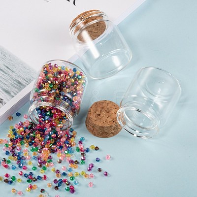 Glass Jar Glass Bottle for Bead Containers X-CON-E008-58x47mm-1