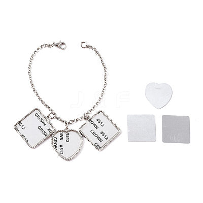 Sublimation Blank Bracelet Making DIY-WH0325-95P-1