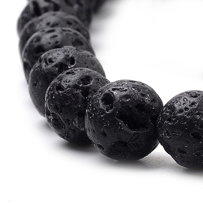 Natural Lava Rock Beads Strands X-G-S259-11-10mm-1