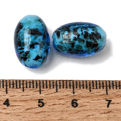 Handmade Gold Sand Lampwork Beads LA-CBAC6A6-01-1