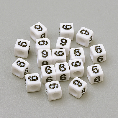 Opaque Acrylic European Beads SACR-S298-1