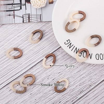 Resin & Wood Link Rings RESI-OL0001-05B-1