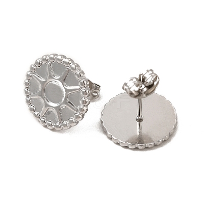 Non-Tarnish 304 Stainless Steel Stud Earring Cabochon Settings EJEW-I281-05P-1