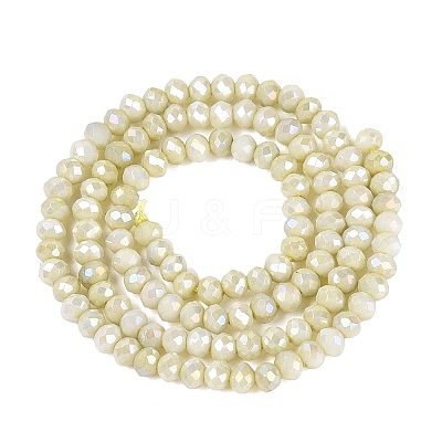 Anti-Tarnish Dyed Rondelle Glass Beads Strands EGLA-T021-3mm-17-09-1