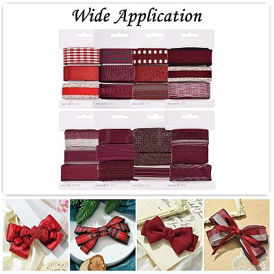 9 Yards 3 Styles Polyester Ribbon SRIB-A014-A03-1