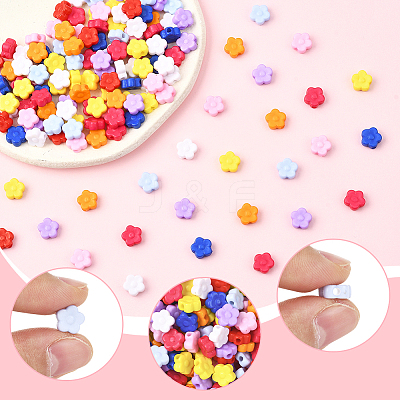 Opaque Acrylic Beads MACR-SP0002-06B-1