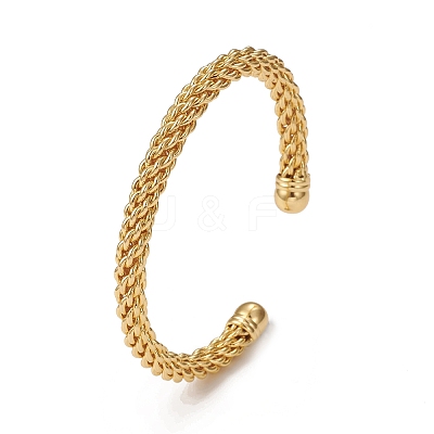 Classic Rack Plating Brass Cuff Bangle BJEW-E071-23G-1