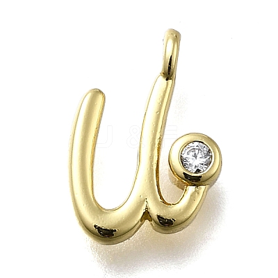 Brass Micro Pave Cubic Zirconia Pendants KK-B132-12G-U-1
