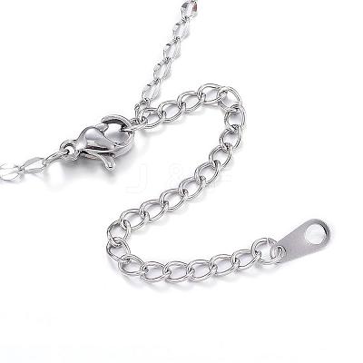 Tarnish Resistant 304 Stainless Steel Necklaces NJEW-E080-09P-1