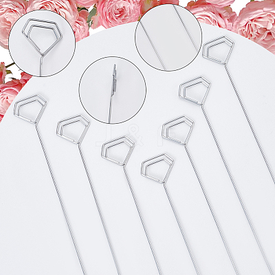10Pcs Iron Spiral Name Card Holder LS-IFIN-WH20007-03B-1