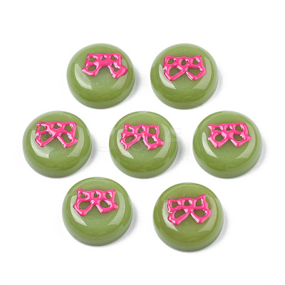 Opaque Resin Enamel Cabochons CRES-N031-021-1